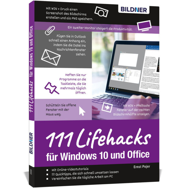 111 Lifehacks für Windows 10 und Office Buch Cover (100300)