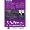 111 Lifehacks für Windows 10 und Office Buch Backcover (100300)