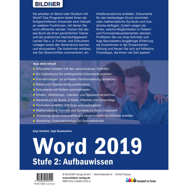 Word 2019 - Stufe 2: Aufbauwissen Buch Backcover