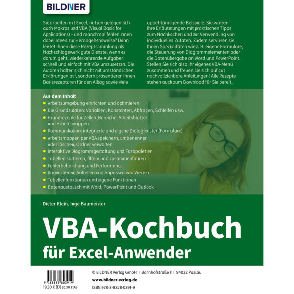 VBA-Kochbuch für Excel-Anwender Buch Backcover