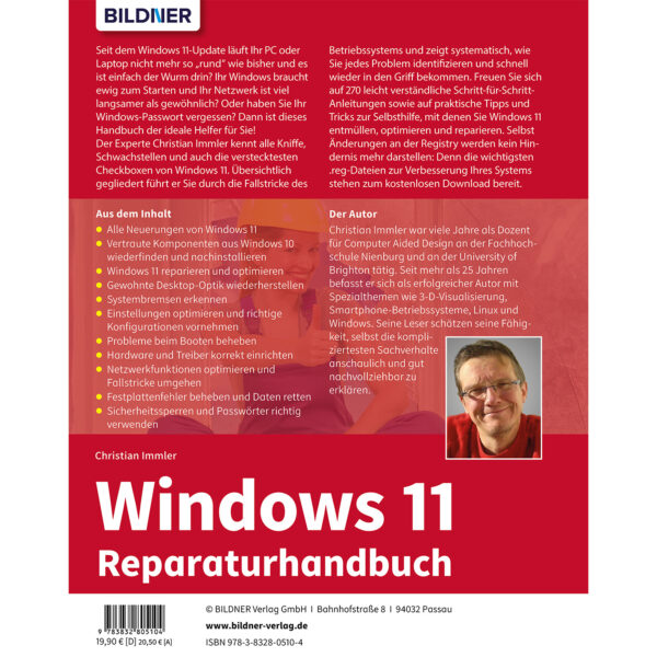 Windows 11 Reparaturhandbuch Buch Backcover (100533)