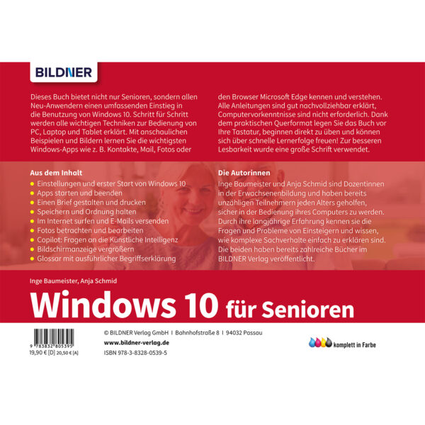 Windows 10 für Senioren Buch Backcover (100566)