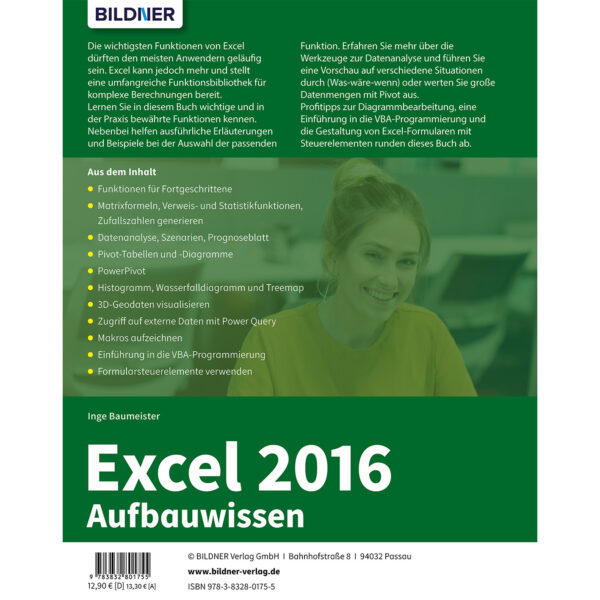 Excel 2016 Aufbauwissen Buch Backcover (100198)