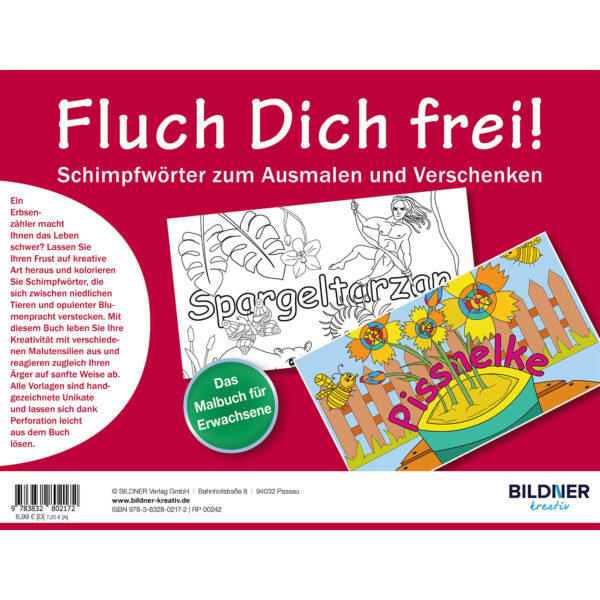 Malbuch: Fluch Dich frei! Vollidiot Backcover (100242)