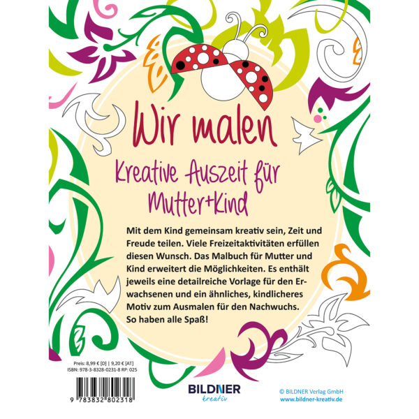 Wir malen - Kreative Auszeit für Mutter und Kind Backcover (100256)