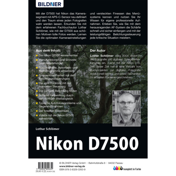 Nikon D7500 Buch Backcover (100285)