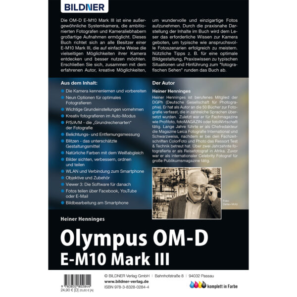 Olympus OM-D E-M10 Mark III Buch Backcover (100306)