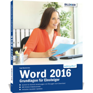 Word 2016 Grundlagen für Einsteiger Buch Cover (100312)