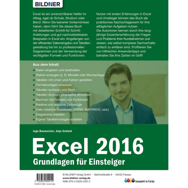 Excel 2016 Grundlagen für Einsteiger Buch Backcover (100313)