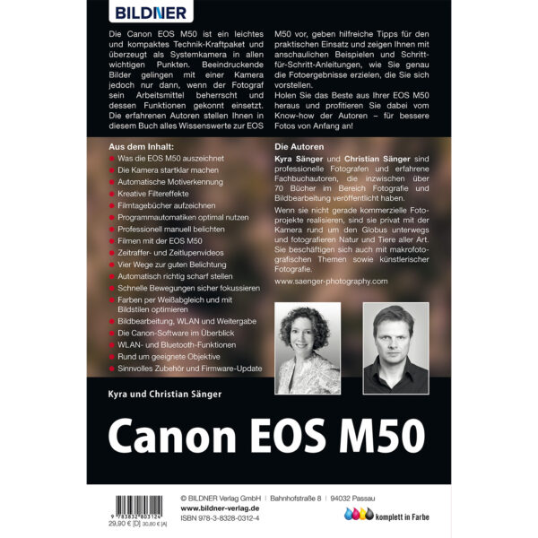 Canon EOS M50 Buch Backcover (100333)