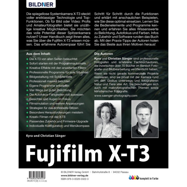 Fujifilm X-T3 Buch Backcover (100344)