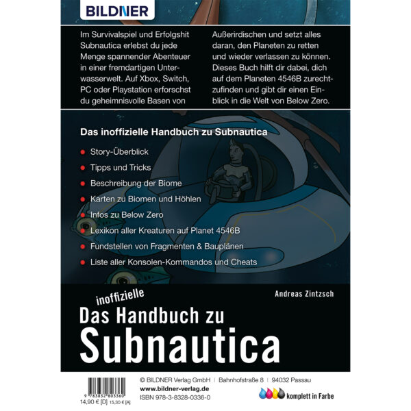 Das inoffizielle Handbuch zu Subnautica Buch Backcover (100358)