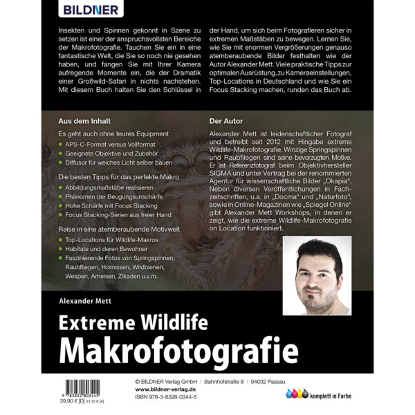 Extreme Wildlife-Makrofotografie Buch Backcover (100366)