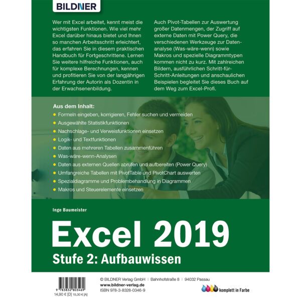 Excel 2019 – Stufe 2: Aufbauwissen Buch Backcover (100368)