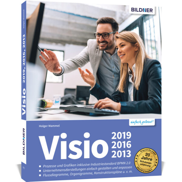 Visio - 2019, 2016, 2013 Buch Cover (Artikel 100372)