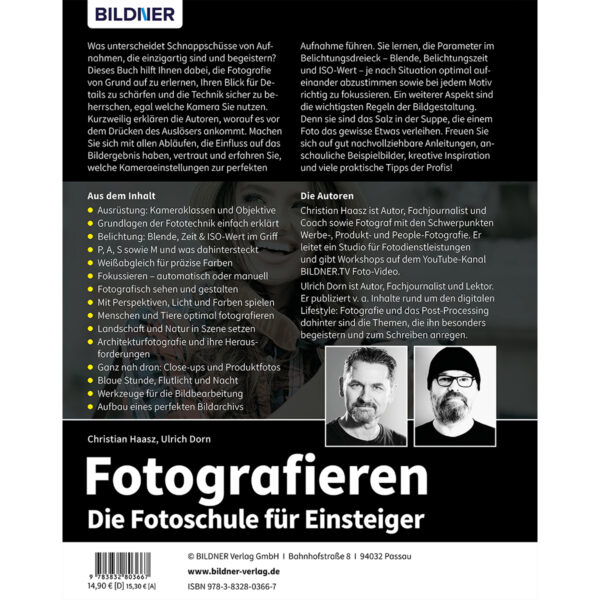 Fotografieren – Die Fotoschule für Einsteiger Buch Backcover (100387)