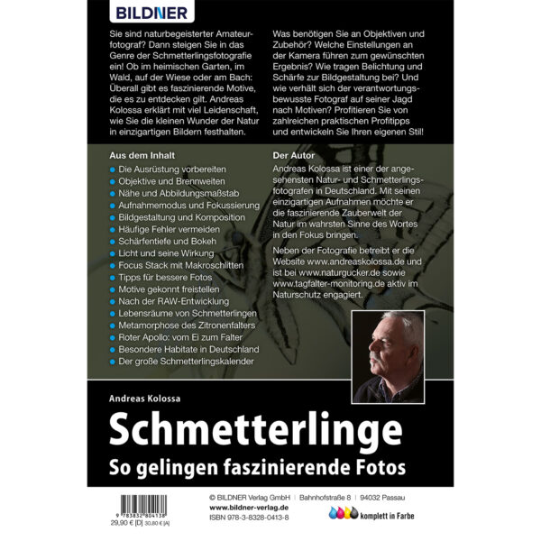 Schmetterlinge Buch Backcover (100437)