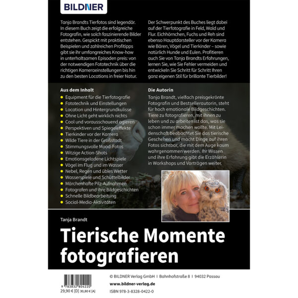 Tierische Momente fotografieren Buch Backcover (100446)