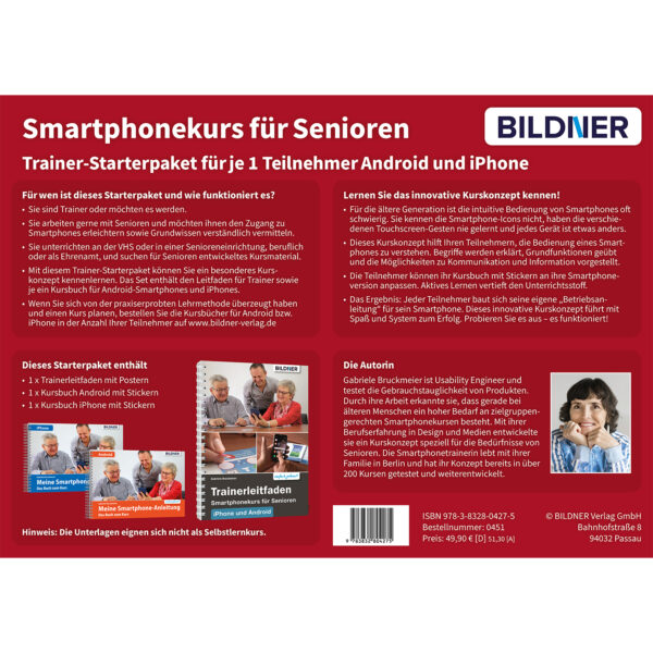 Smartphonekurs für Senioren - Trainer-Starterpaket für Android und iPhone (iOS) Backcover (100451)