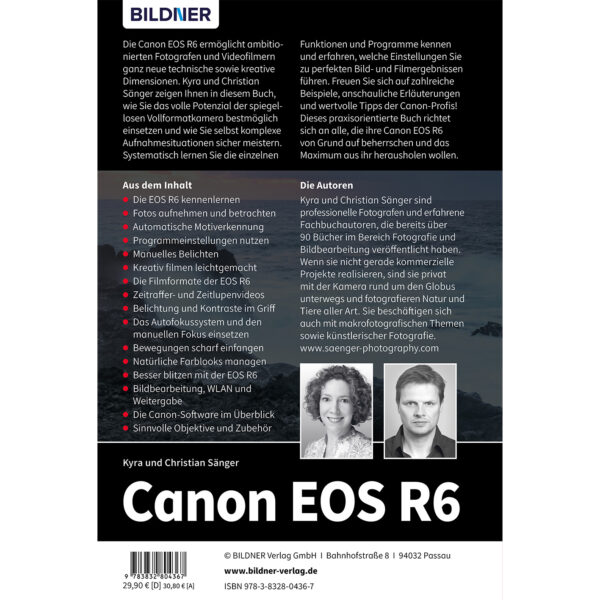 Canon EOS R6 Buch Backcover (100460)