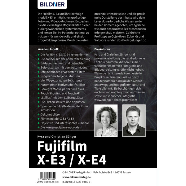 Fujifilm X-E3 / X-E4 Buch Backcover (100509)