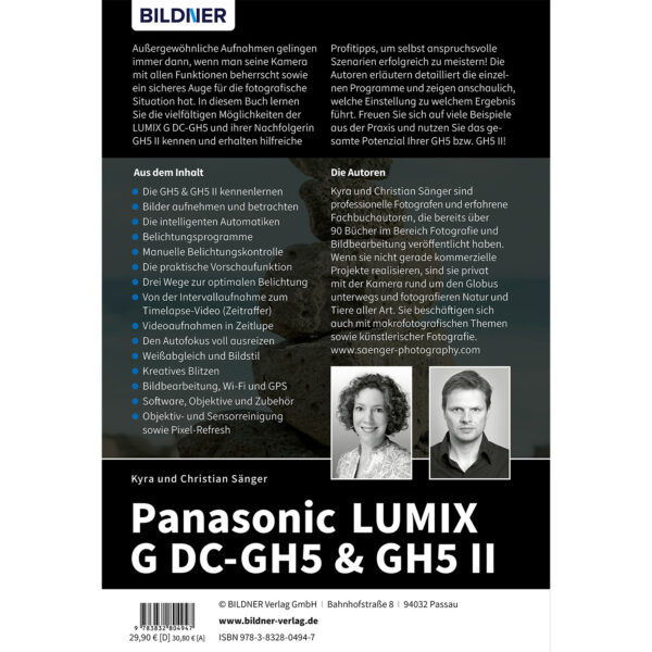 Panasonic LUMIX G DC-GH5 & GH5 II Buch Backcover (100518)