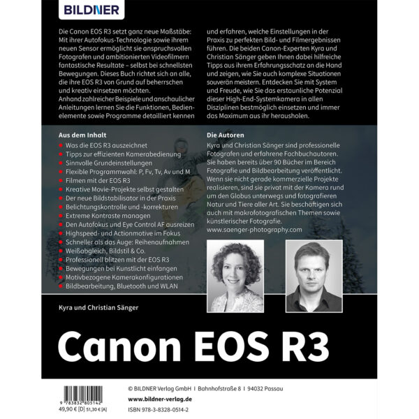 Canon EOS R3 Buch Backcover (100538)