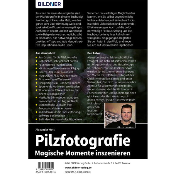 Pilzfotografie Buch Backcover (100557)