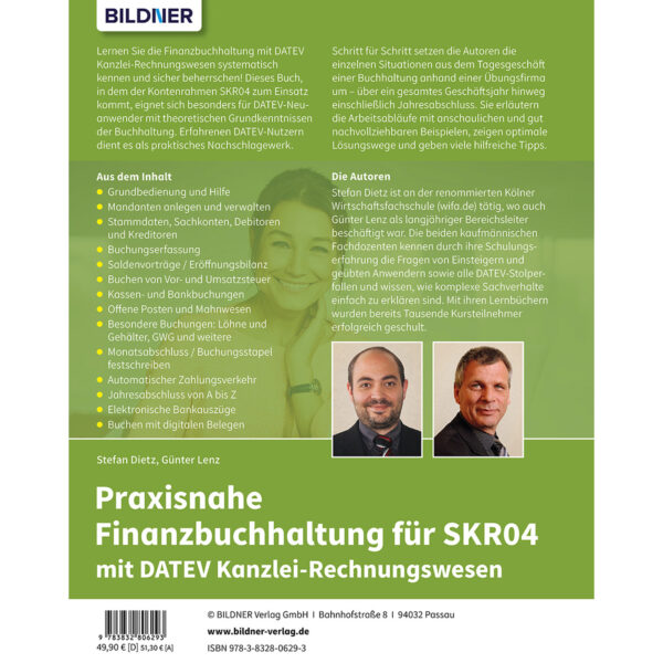 Praxisnahe Finanzbuchhaltung für SKR04 mit DATEV Kanzlei-Rechnungswesen Buch Backcover (100618)