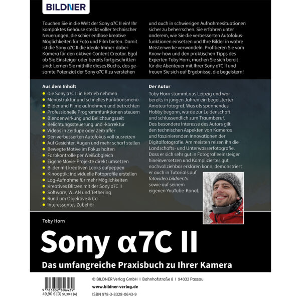 Sony alpha 7C II Buch Backcover (100657)