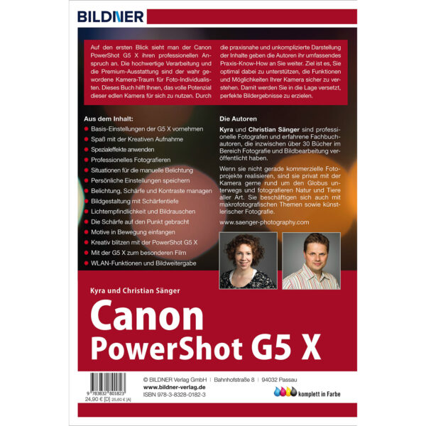 Canon PowerShot G5 X Buch Backcover (100208)