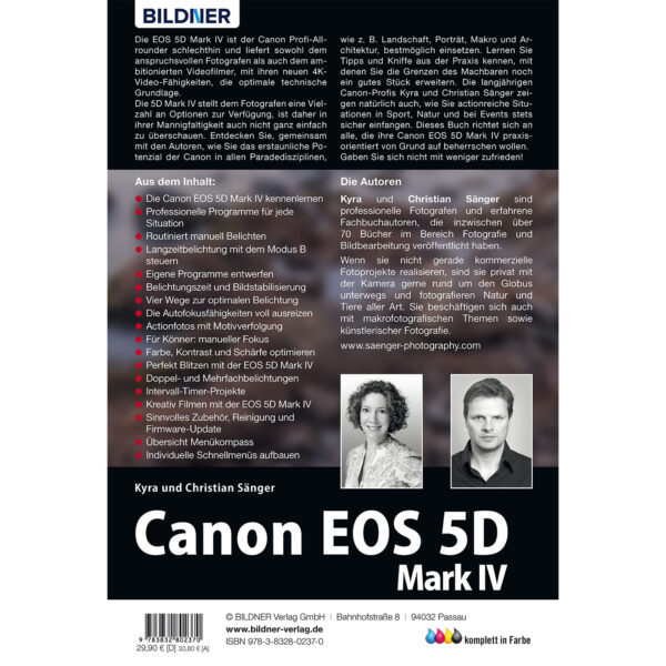 Canon EOS 5D Mark IV Buch Backcover (100262)