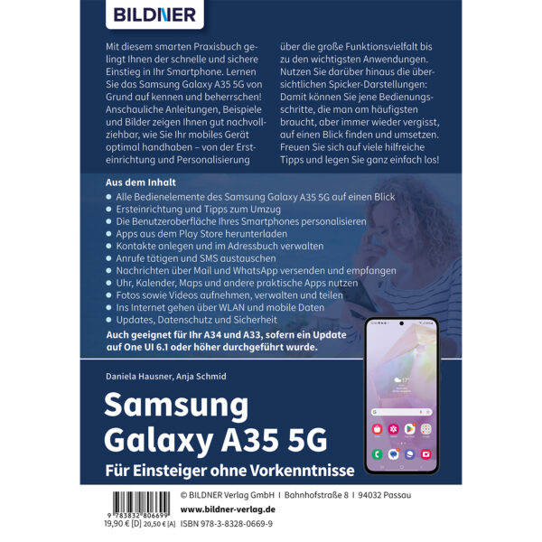 Samsung Galaxy A35 5G Buch Backcover (100685)